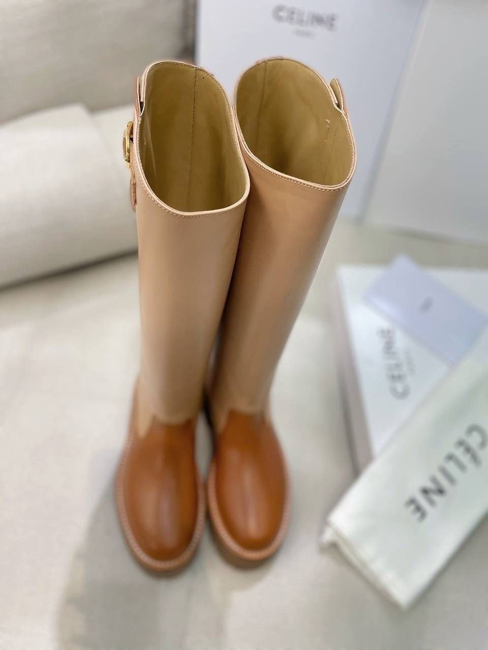 сапоги celine,женские сапоги,бежевые сапоги,сапоги из натуральная кожа,celine сапоги женские