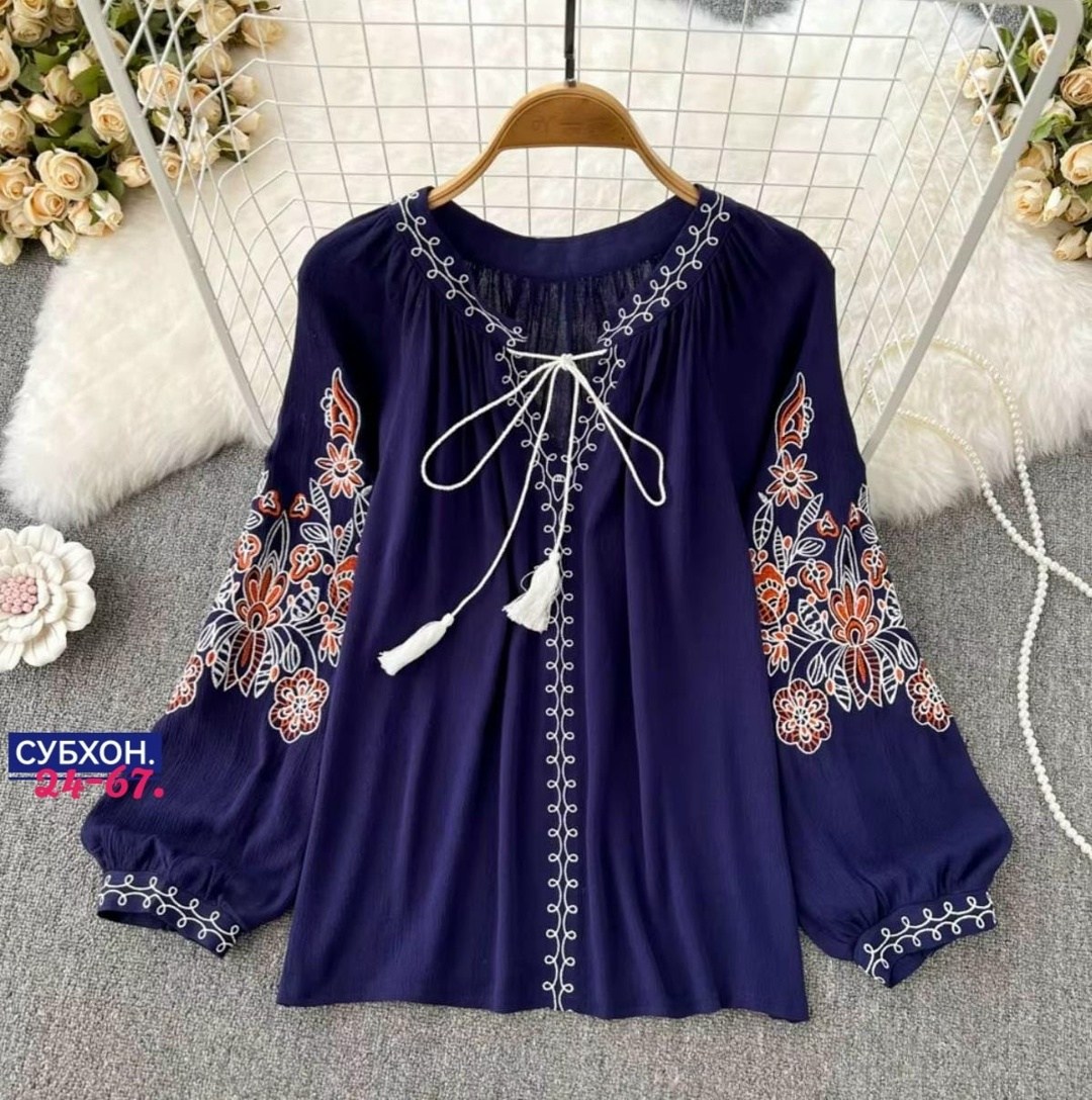 женская блузка с вышивкой,блузка с вышивкой,женские рубашки с вышивкой,повседневная блуза,блузка в стиле бохо