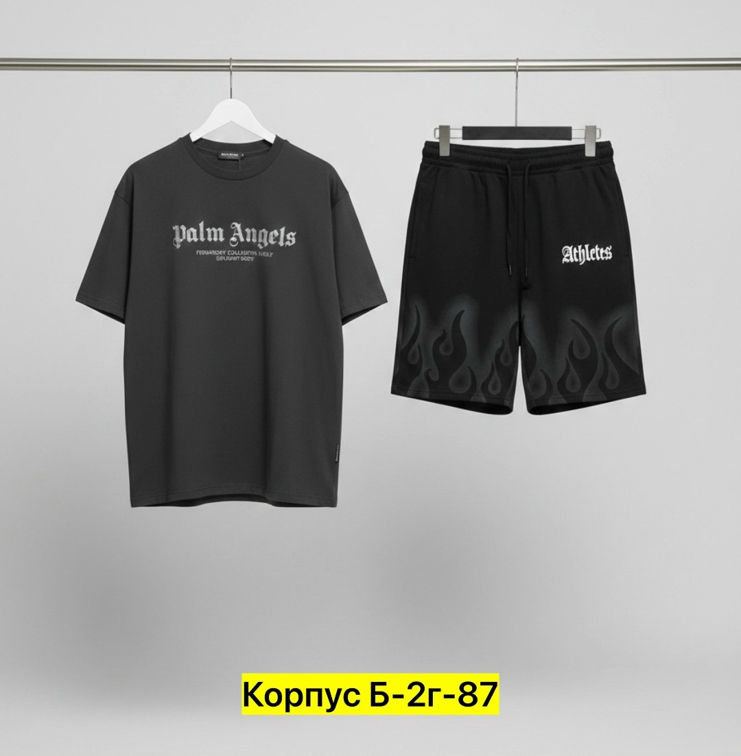 костюм спортивный мужской,спортивный костюм летний мужской,костюм palm angels мужской,спортивный костюм palm angels,футболки комплект