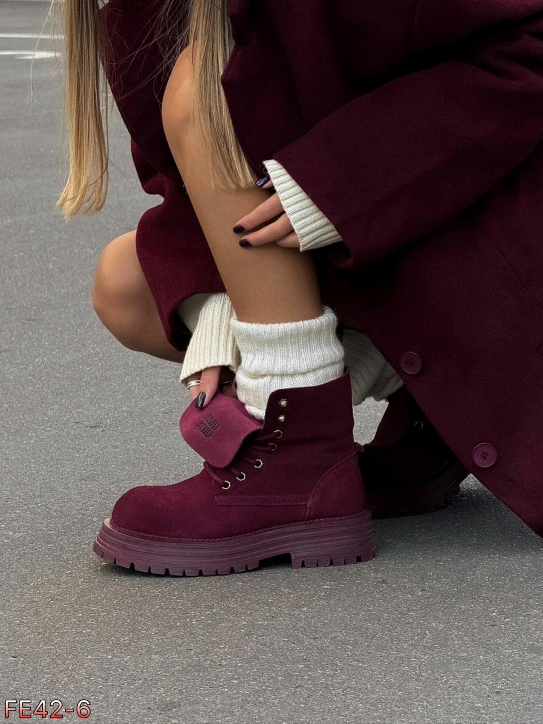 ботинки miu miu с отворотами,ботинки miu miu,ботинки замшевые miu miu,ботинки женские тимберленды,