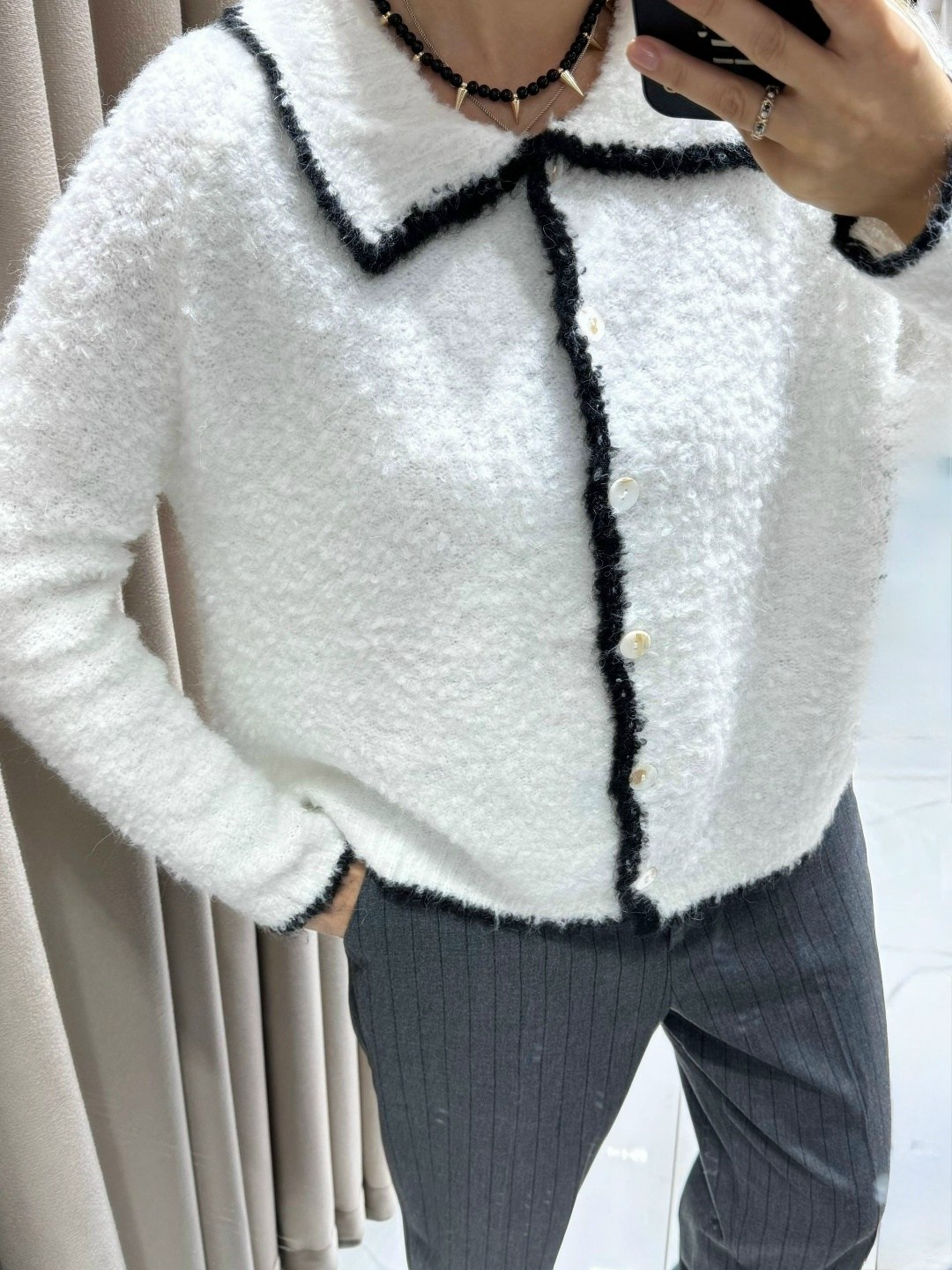 кардиган,кашемировый кардиган короткий,женский белый кардиган двухцветный свитер,вязаные кардиганы,женский мохеровый кардиган с длинным рукавом