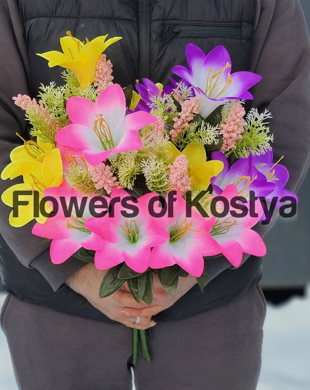 цветы искусственные лилии,лилия искусственная,искусственные лилии,букет лилии,искусственный цветок