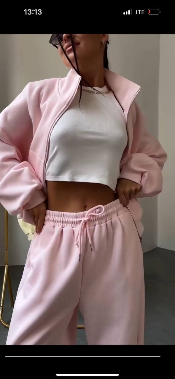 костюм спортивный,костюм спортивный розовый,розовый костюм,костюм женский на флисе,костюм спортивный со штанами палаццо и зип худи micca 362777071