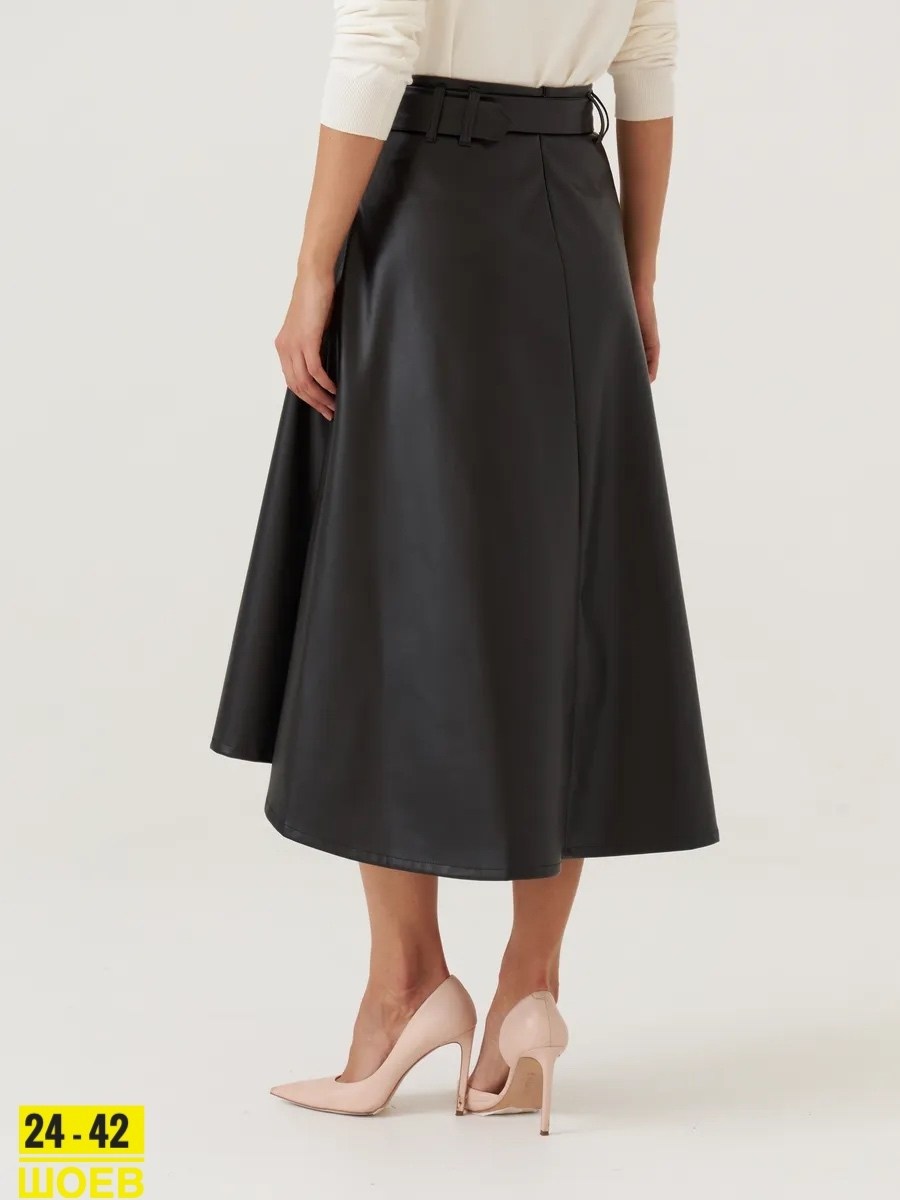 юбка трапеция миди кожаная офисная lina grazki,юбка полусолнце из экокожи с карманами и поясом chumakova fashion,юбка кожаная трапеция миди lina grazki,юбка кожаная трапеция,юбка миди из экокожи sabri