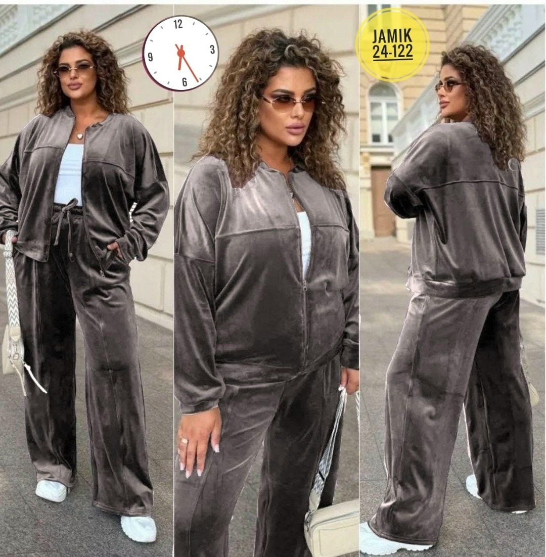 велюровый костюм,велюровый костюм женский,костюм велюровый больших размеров granat fashion,велюровый костюм больших размеров ltmoda,спортивный велюровый костюм