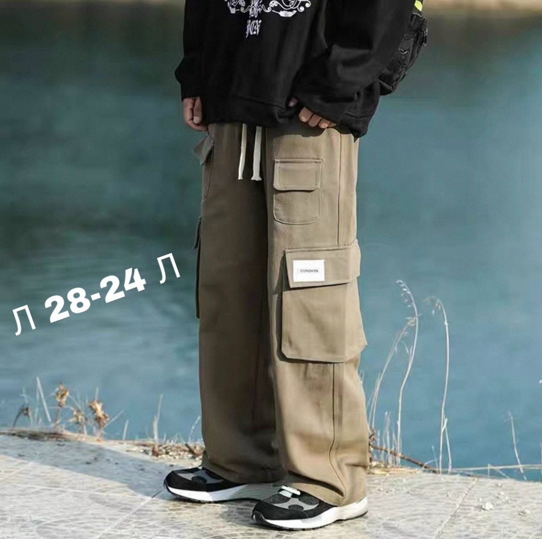 брюки с карманами,повседневные брюки карго,штаны с карманами,широкие брюки карго,брюки карго свободные