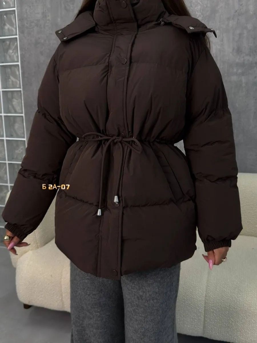 объемный пуховик,куртка пуховик зимняя с капюшоном и кулиской,пуховик женский,куртка женская зимняя,пуховик зимний с капюшоном раннель