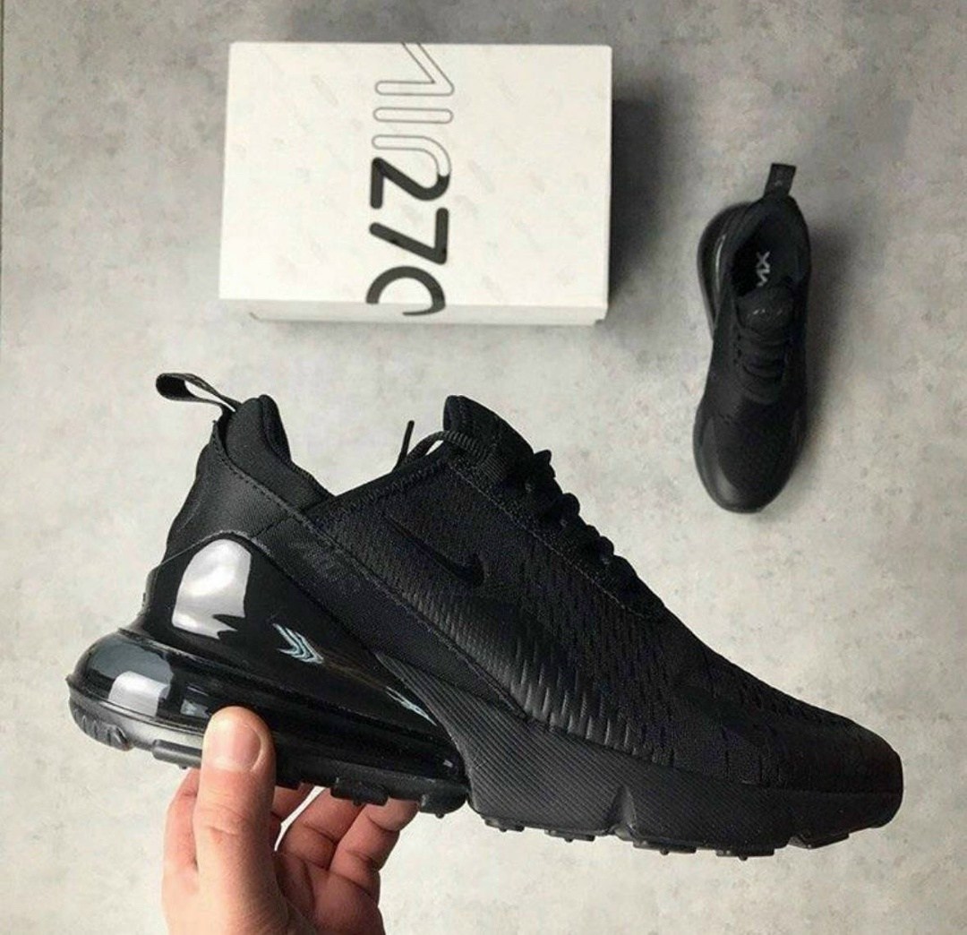 кроссовки nike air max 270,nike air max 270 triple black,мужские кроссовки nike air max 270,кроссовки,найк 270 черные