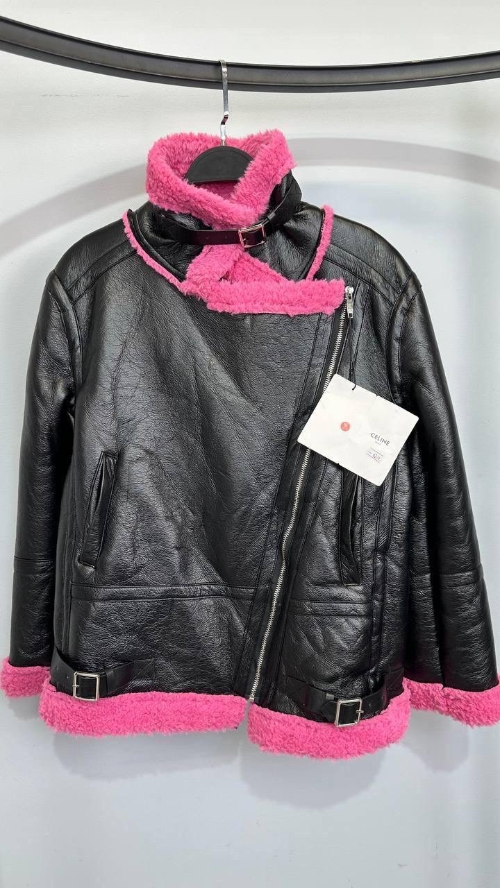 дубленка авиатор,женская дубленка,дубленка куртка,женское кожаное пальто из овечьей шерсти средней длины,куртка женская