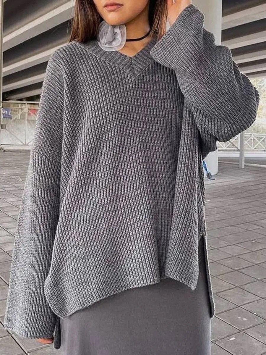 свитер оверсайз вязаный удлиненный cooshe,свитер серый оверсайз удлиненный surat,свитер оверсайз без горла джемпер вязаный удлиненный sherry,объемный вязаный свитер с круглым вырезом темно-серый,свите