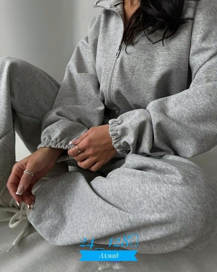 базовые костюмы,костюм женский,женский костюм спортивный,костюм двойка двунитка,весенний спортивный женский костюм брючный серый на замке рыжая лиса