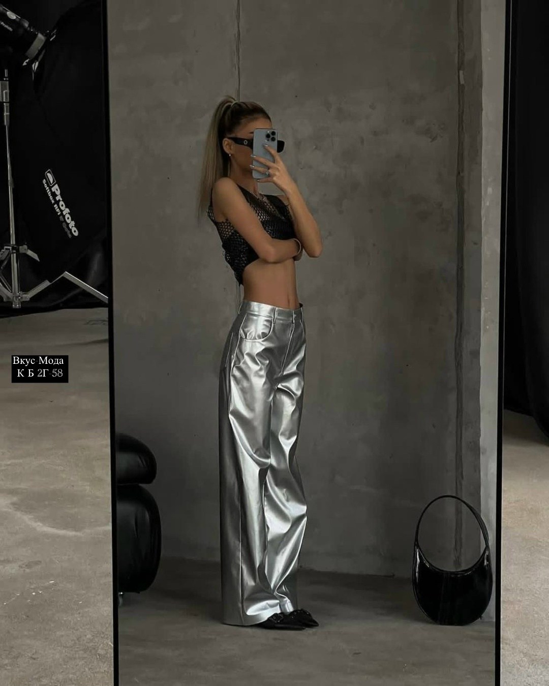 серебряные брюки,брюки серебристые,серебристые брюки широкие,брюки кожаные палаццо металлик,модные серебристые женские брюки clacive из искусственной кожи