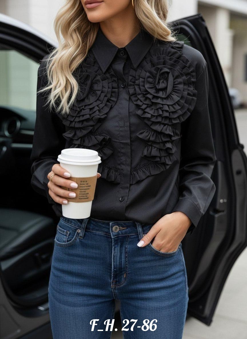 блузка с оборками,блузка с рюшами,женская блузка,женская рубашка,голубая блузка