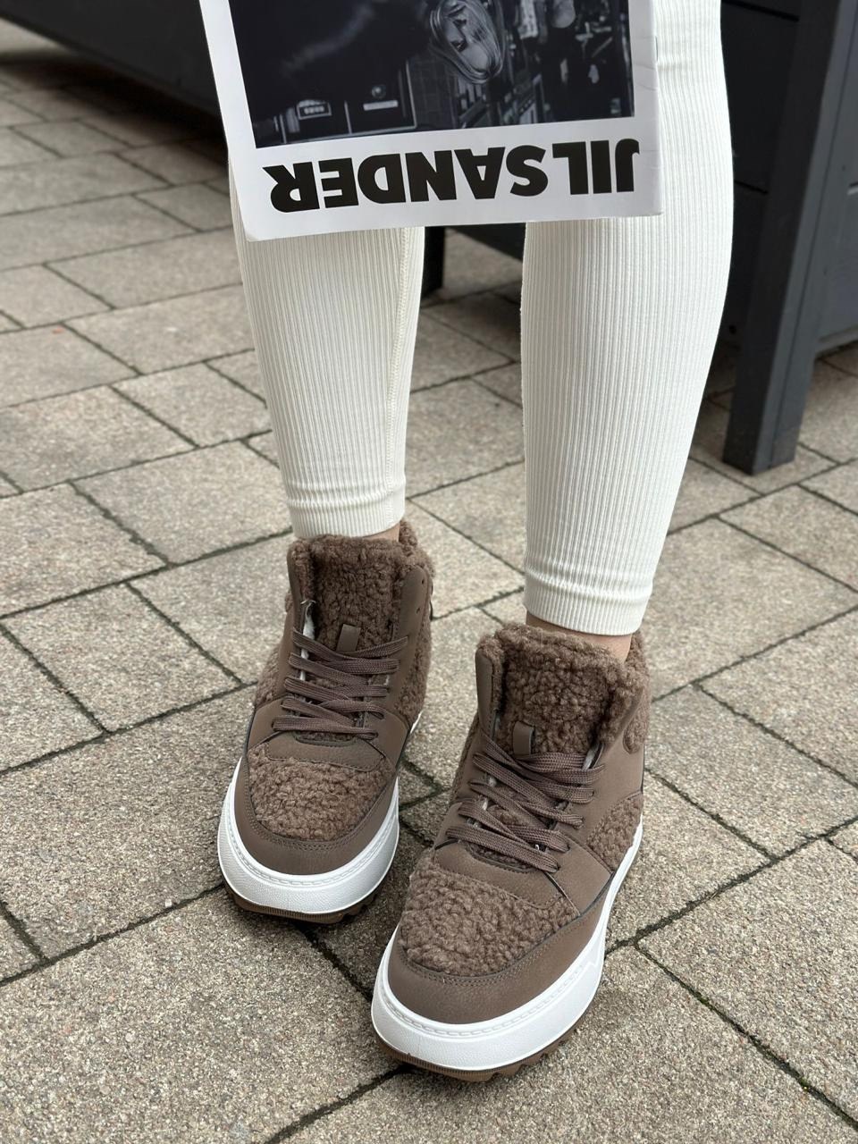 обувь,зимние ботинки из натуральной замши и меха на платформе obba 250464737,женские кроссовки,зимние ботинки женские,зимние женские кроссовки