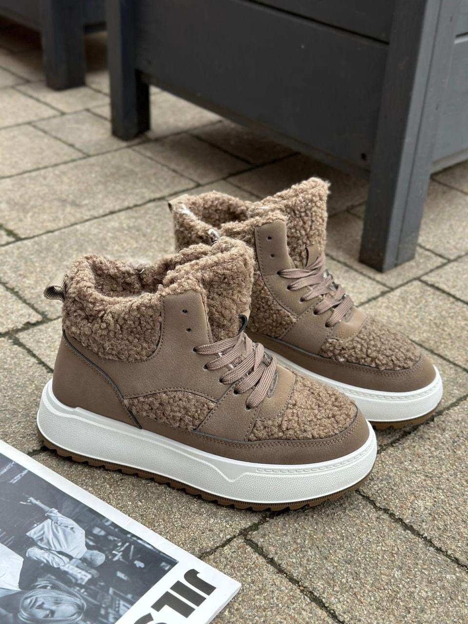 обувь,зимние ботинки из натуральной замши и меха на платформе obba 250464737,женские кроссовки,зимние ботинки женские,зимние женские кроссовки