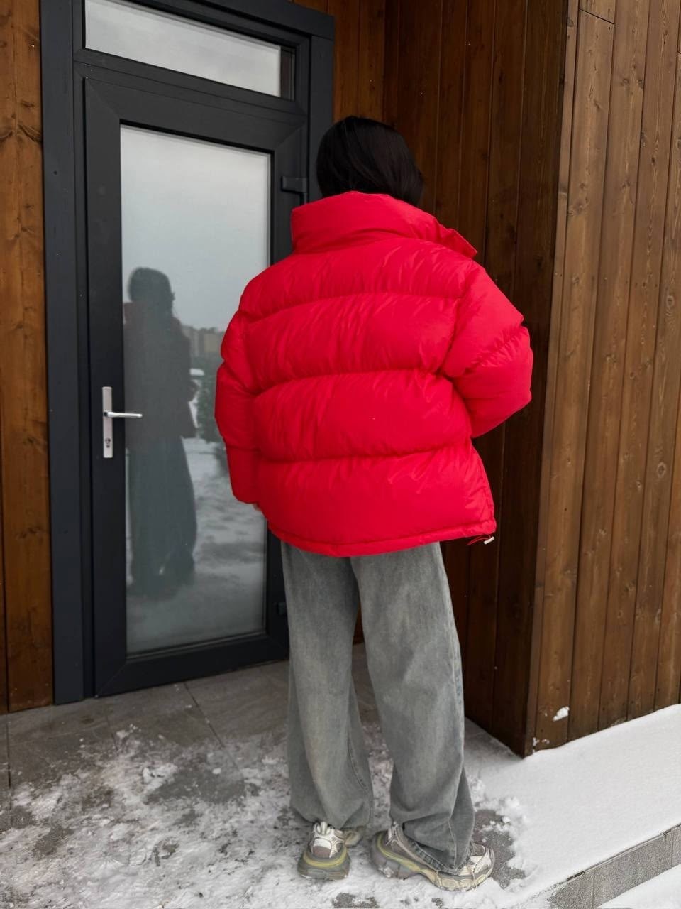 женская зимняя укороченная куртка-пуховик,куртка оверсайз,куртка-пуховик,пуховик оверсайз,теплая куртка