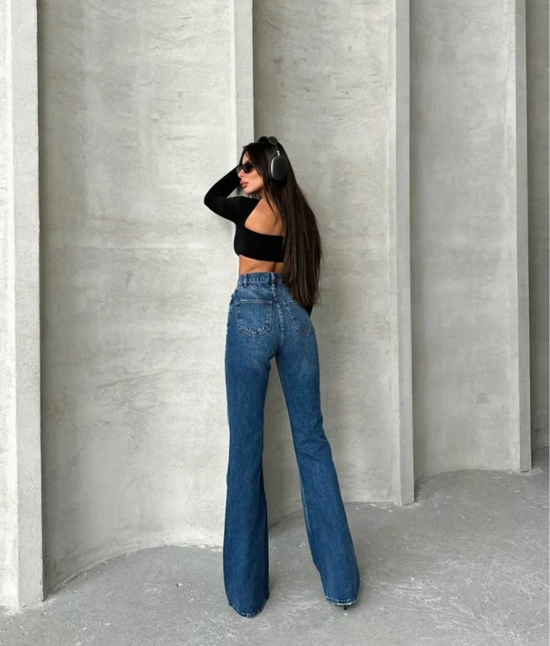 джинсы клеш от колена высокая посадка,джинсы клеш от колена высокие,джинсы клеш от колена высокая посадка ella woman 306070042,джинсы клеш от колена высокая посадка ella woman,джинсы клеш женские