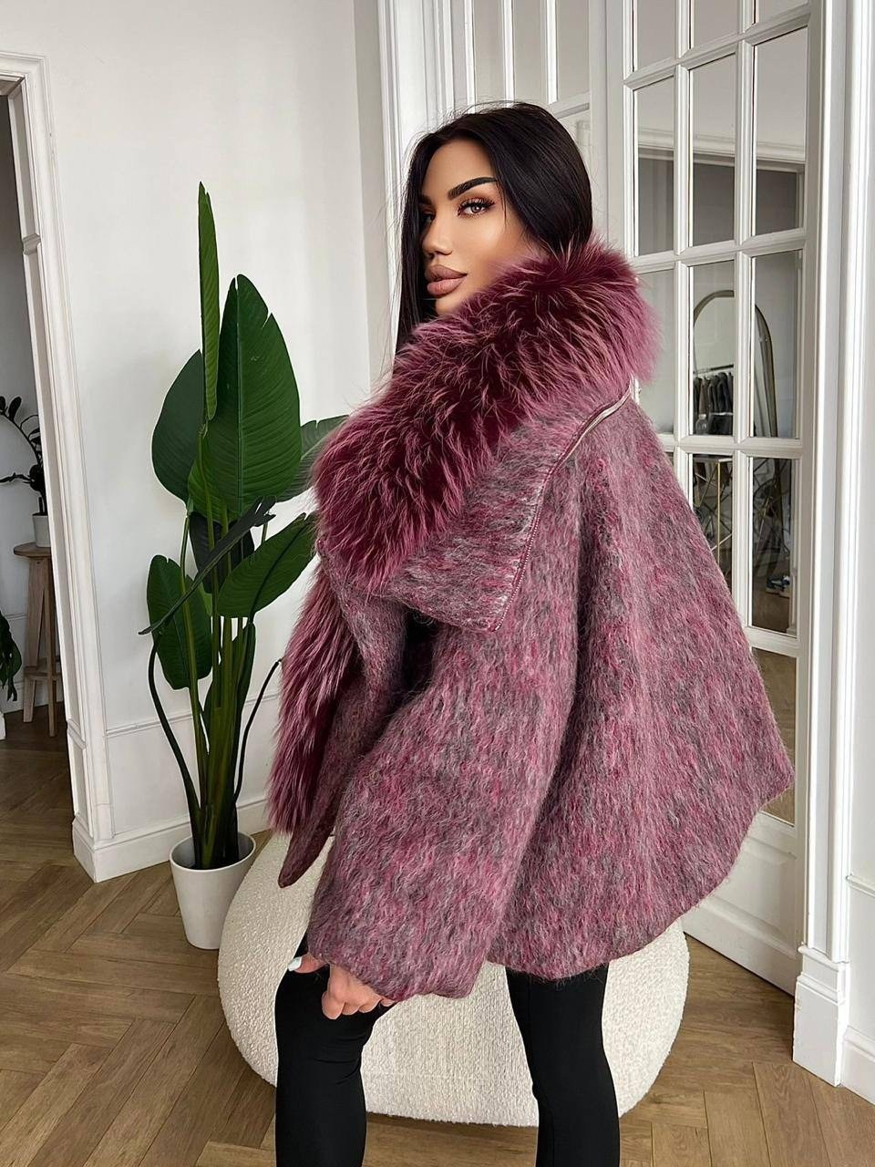 зимняя куртка-пальто оверсайз v8oss,пальто женское с мехом,модная ,шуба из эко меха,зимняя куртка-пальто оверсайз