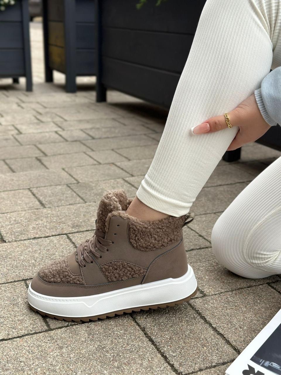 обувь,зимние ботинки из натуральной замши и меха на платформе obba 250464737,женские кроссовки,зимние ботинки женские,зимние женские кроссовки