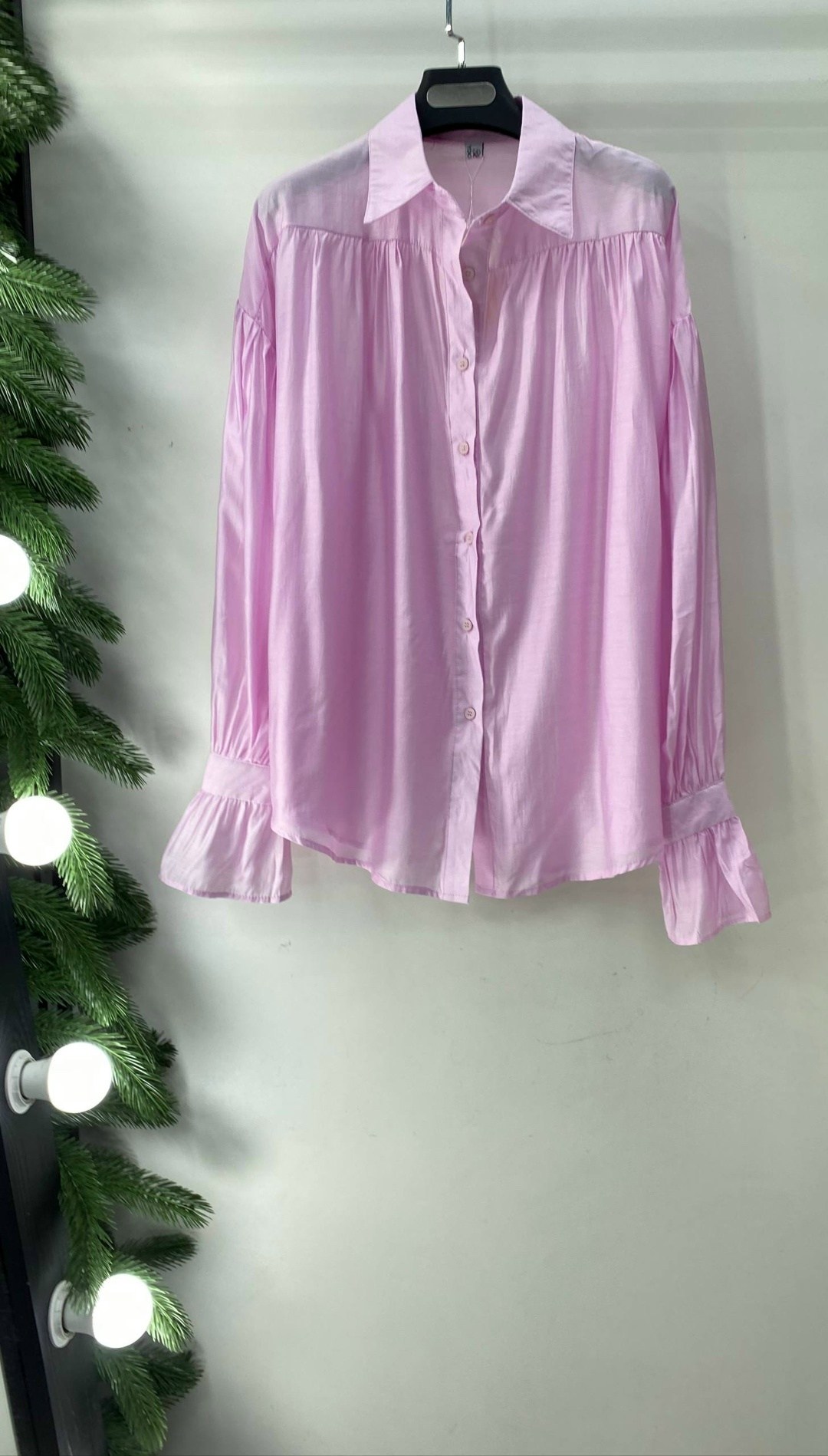 блузка однотонная,женская блузка,блузка с рукавами,блуза,блузка с объёмными рукавами