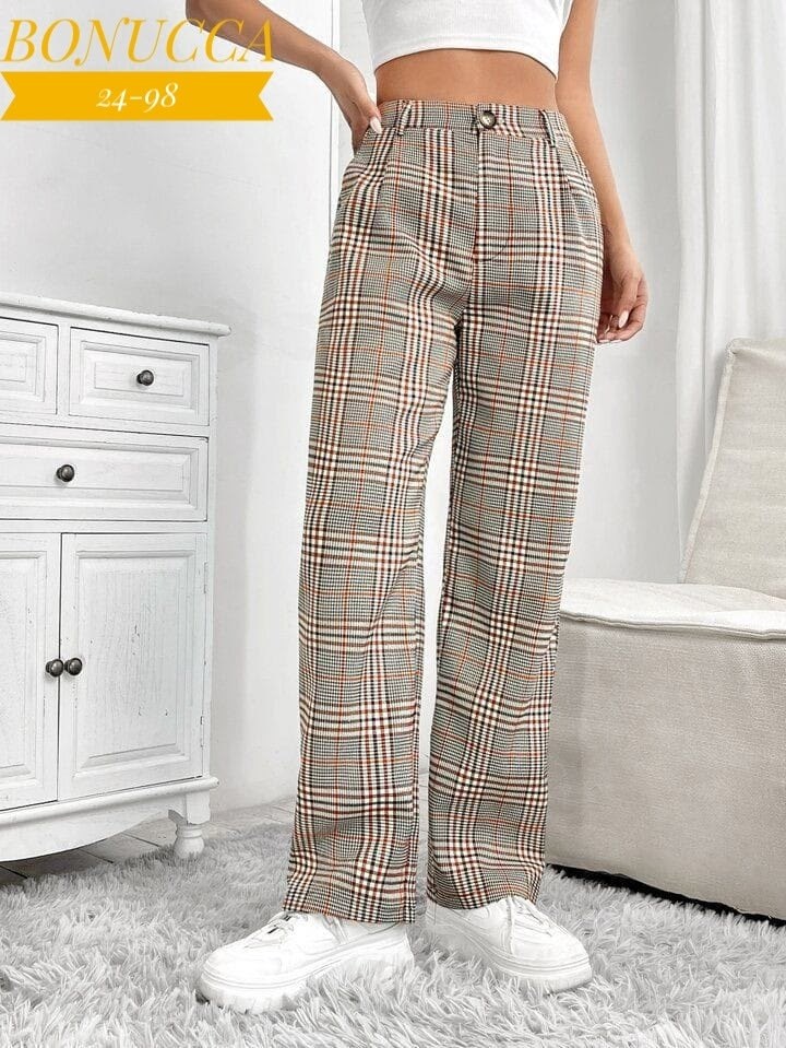 клетчатые брюки pull and bear,классические женские штаны,серые брюки женские офисные,брюки в клетку женские,женские брюки