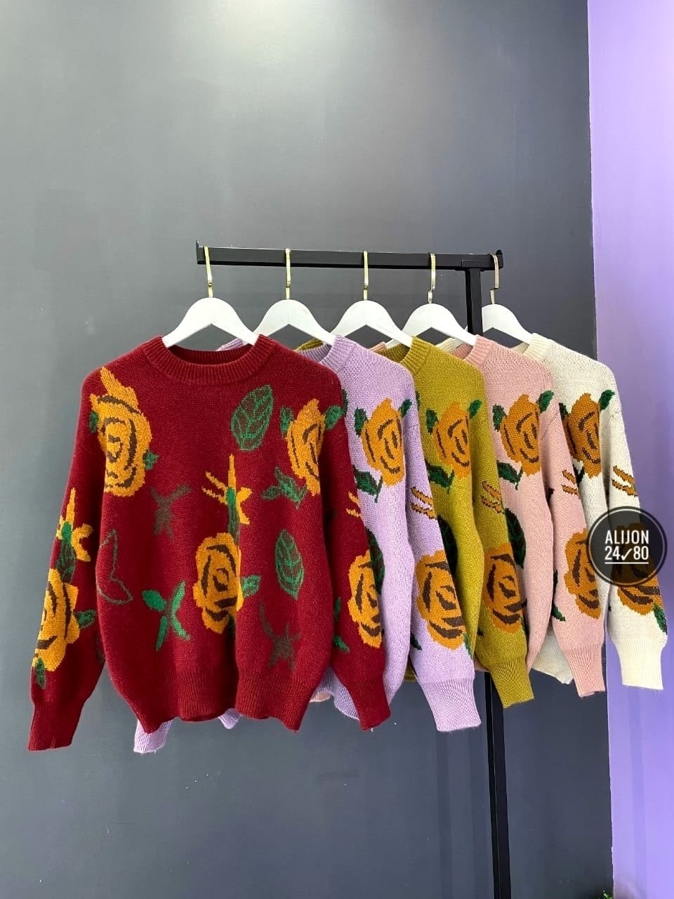 модные свитера,свитер с цветами,женская кофта,кофта вязаная,свитер