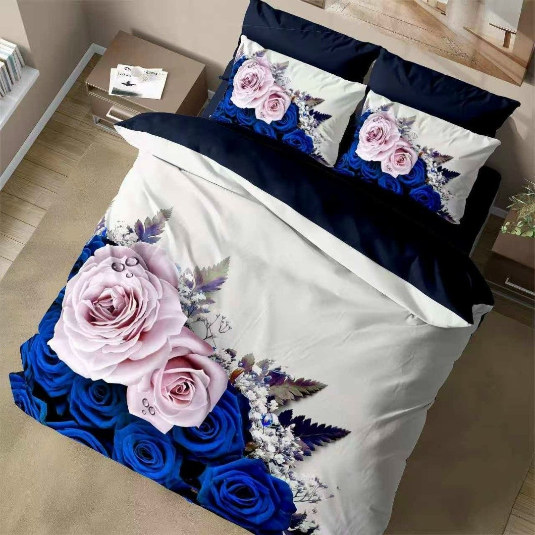 комплект постельного белья,постельное белье,комплект постельного белья из полиэстера с 3d цветами,постельное белье из сатина,комплект постельного белье евро