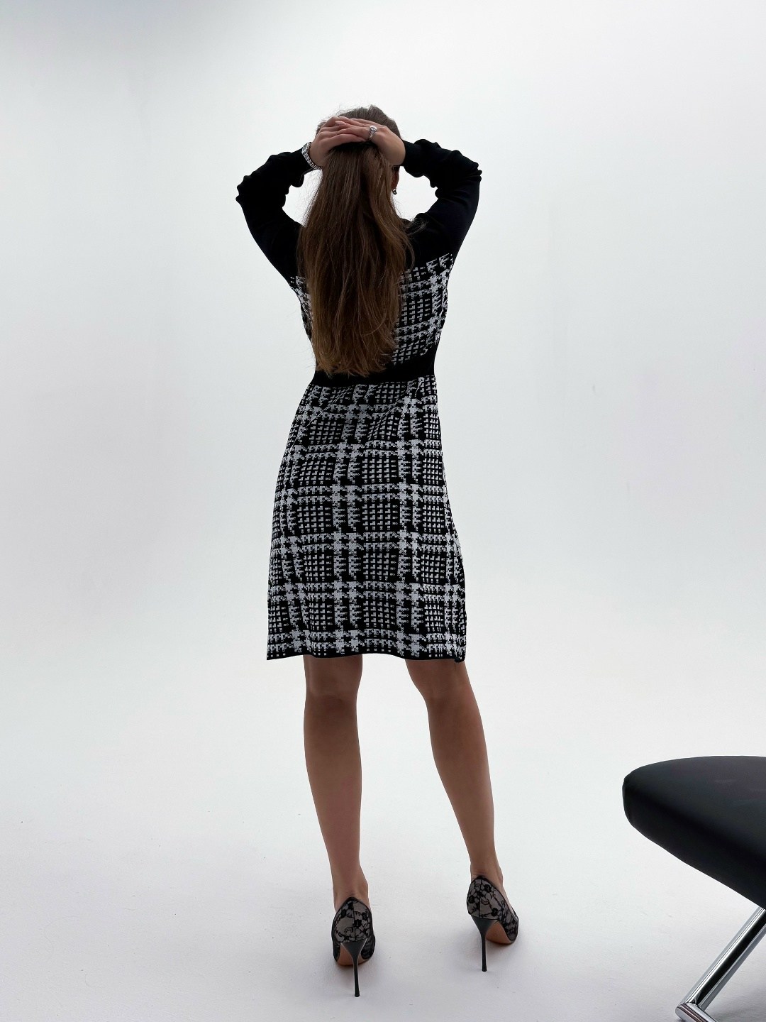 трикотажное платье,,платье в стиле chanel,платье из трикотажа,женское платье