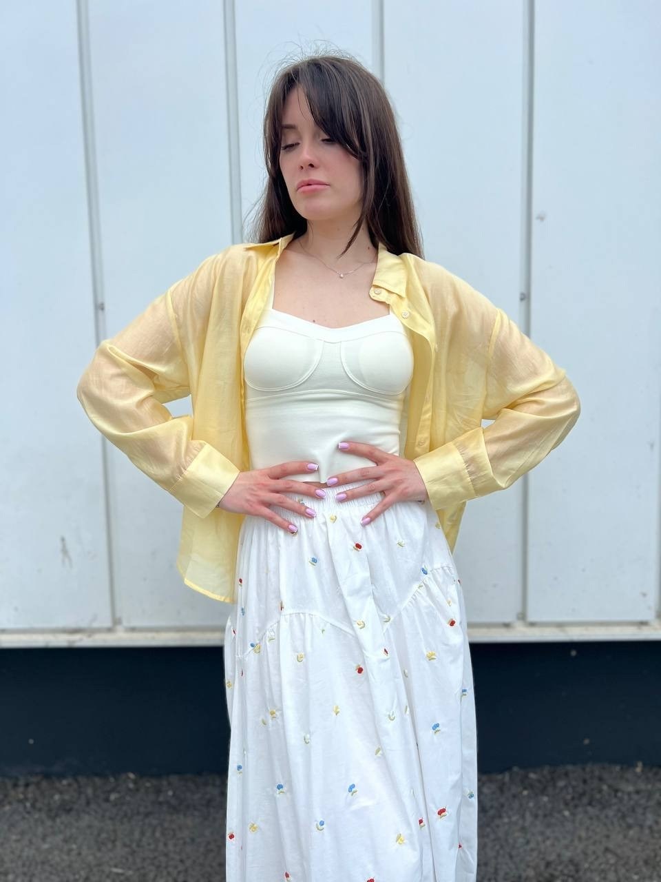 миди юбка,юбка женская,рубашка желтая,рубашка модная,юбка