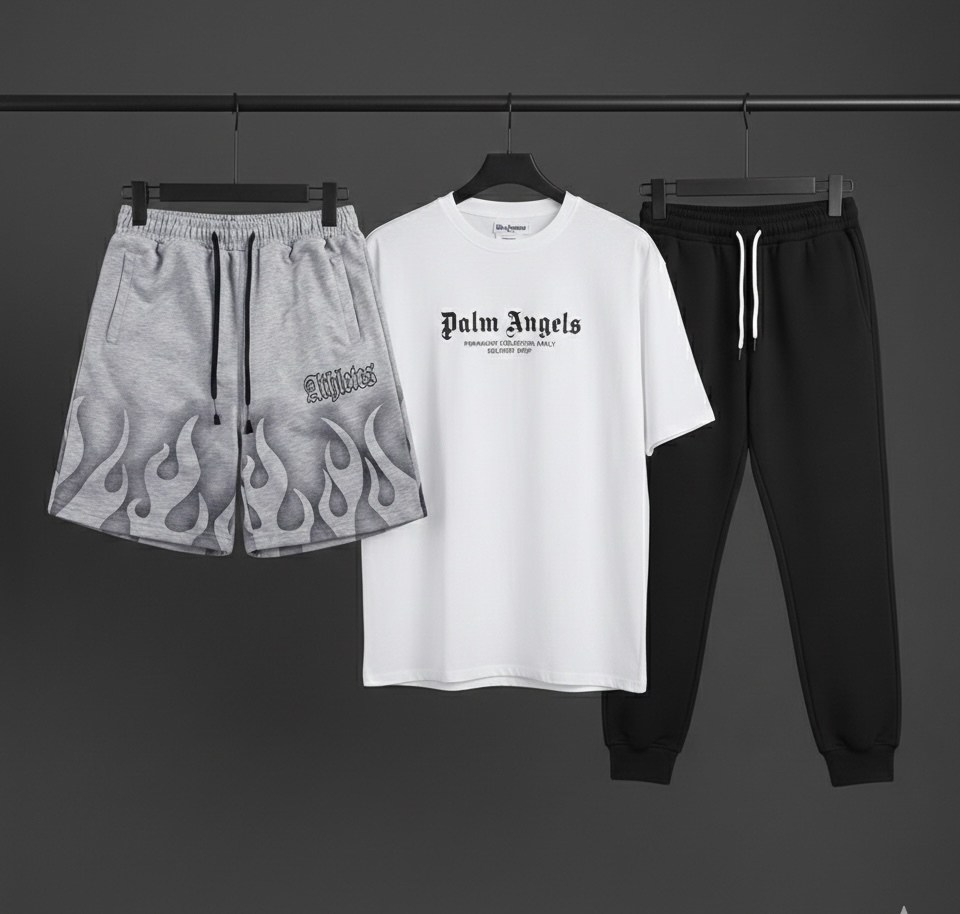спортивный костюм palm angels,костюм palm angels мужской,футболка palm angels,мужские спортивные костюмы,футболки комплект