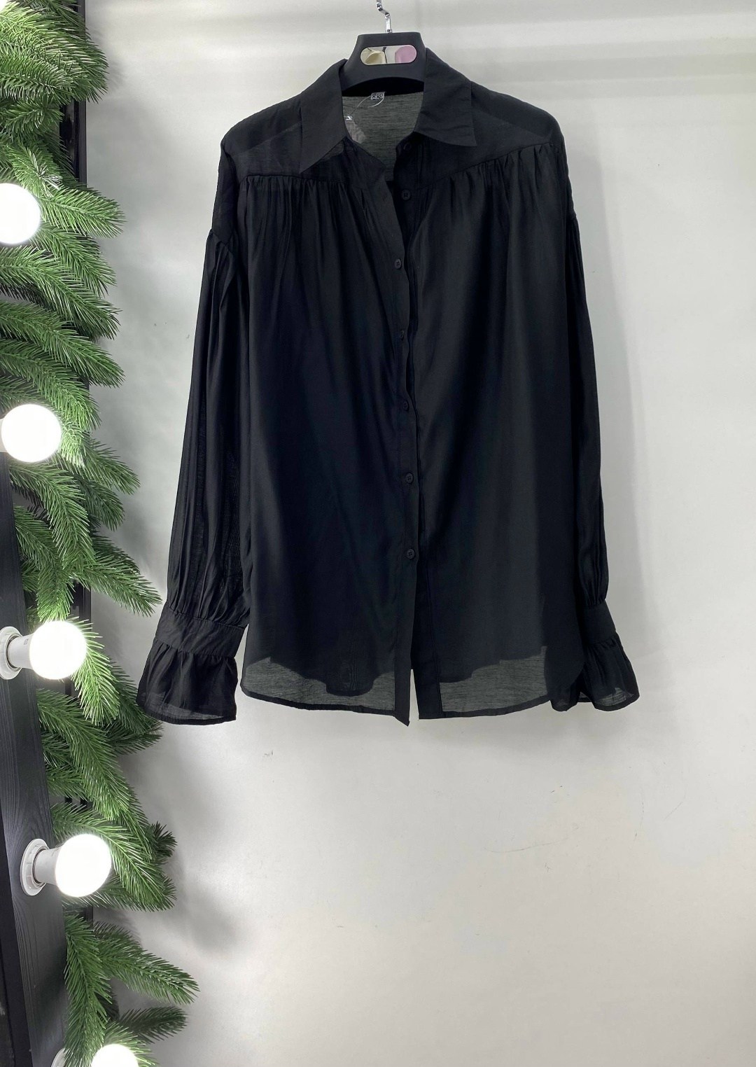 блузка однотонная,женская блузка,блузка с рукавами,блуза,блузка с объёмными рукавами