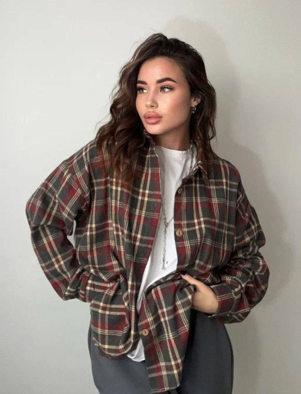 рубашка в клетку женская оверсайз,женская рубашка в клетку,рубашка розовая в клетку оверсайз,рубашка женская стильная,женская модная рубашка