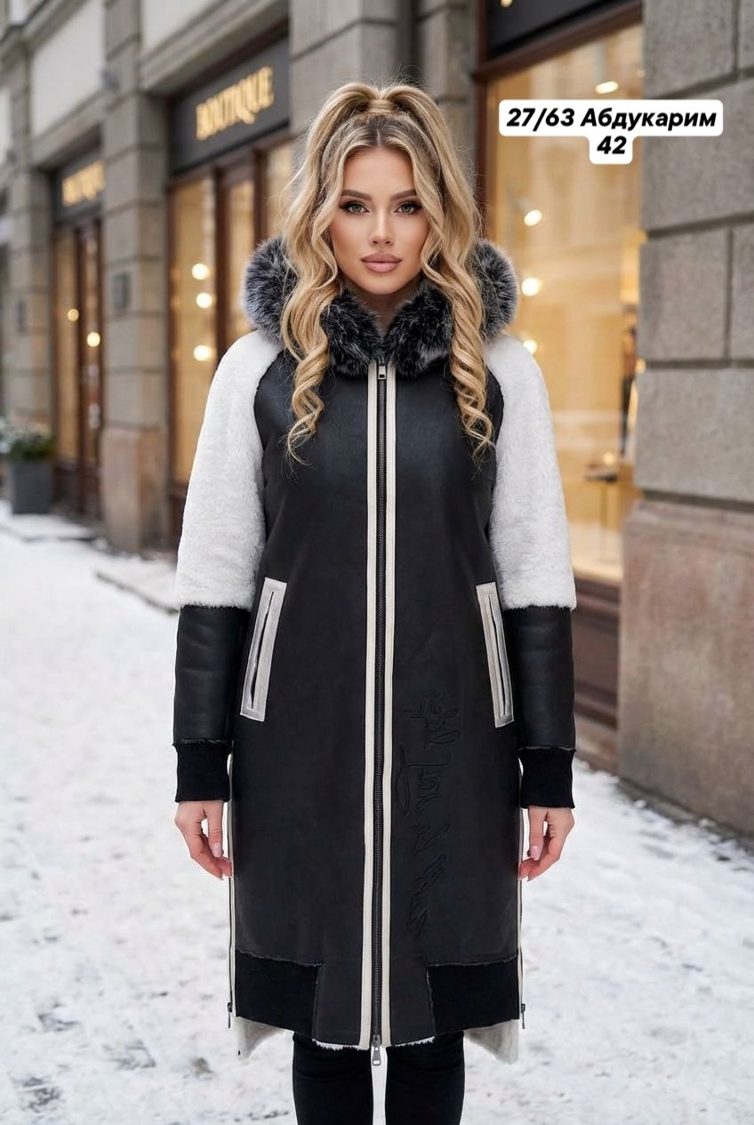 дубленка зимняя двухсторонняя с капюшоном шуба elleana,дубленка,двусторонняя дубленка,женская дублёнка,пальто женские