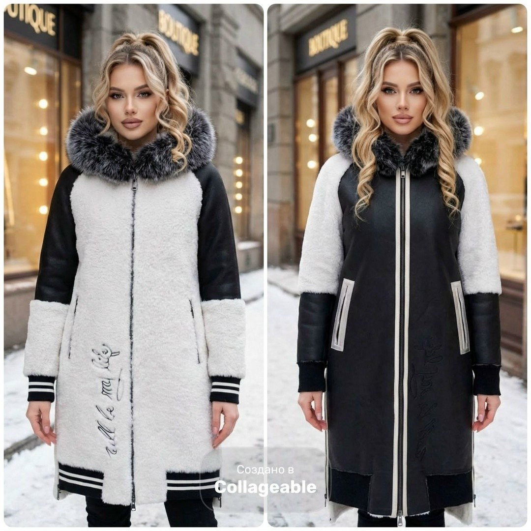 комбинированные дубленки,двусторонняя женская дублёнка,женские дублёнки,двусторонняя дубленка,двухсторонняя женская дубленка с капюшоном