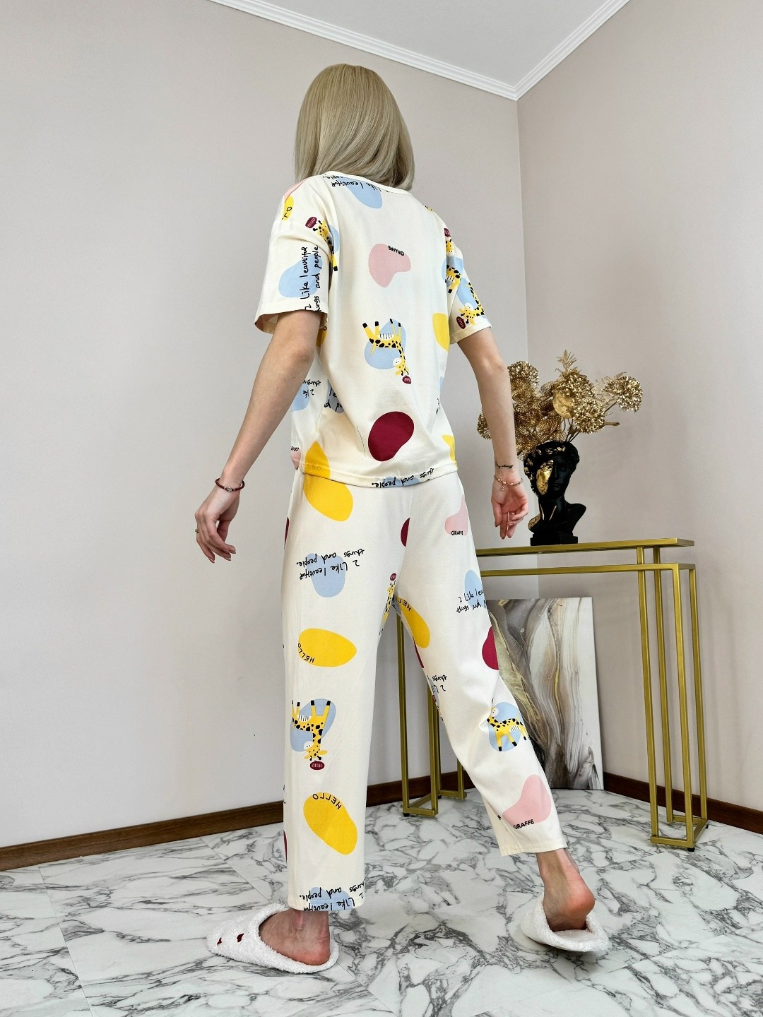 пижама женская,пижама,пижама со штанами,стильная пижама,женская пижама с брюками