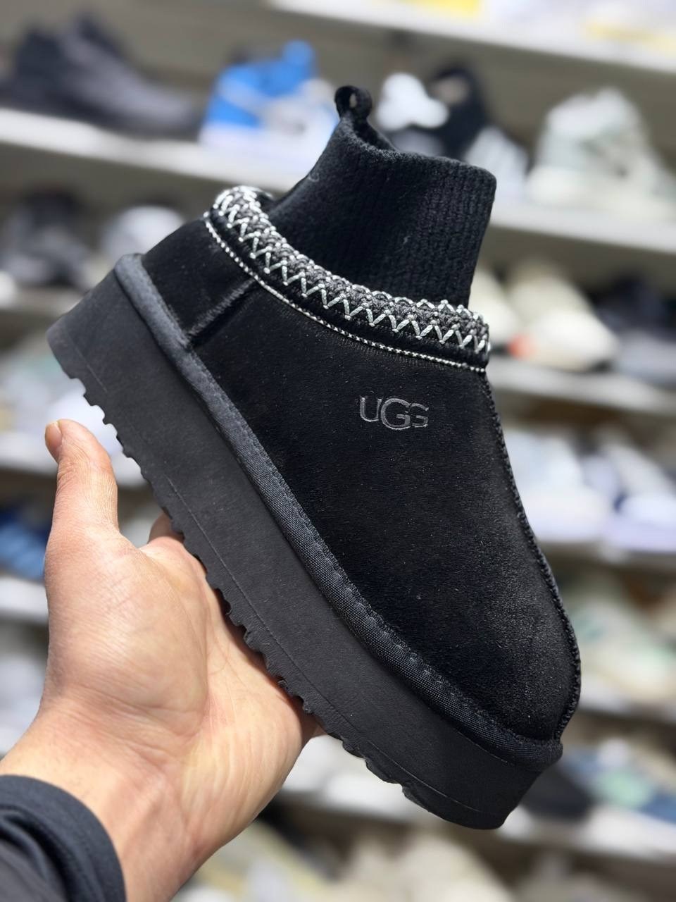 угги ugg женские,зимние угги ugg tazzette с трикотажной вставкой,женские угги,женские короткие зимние угги,угги