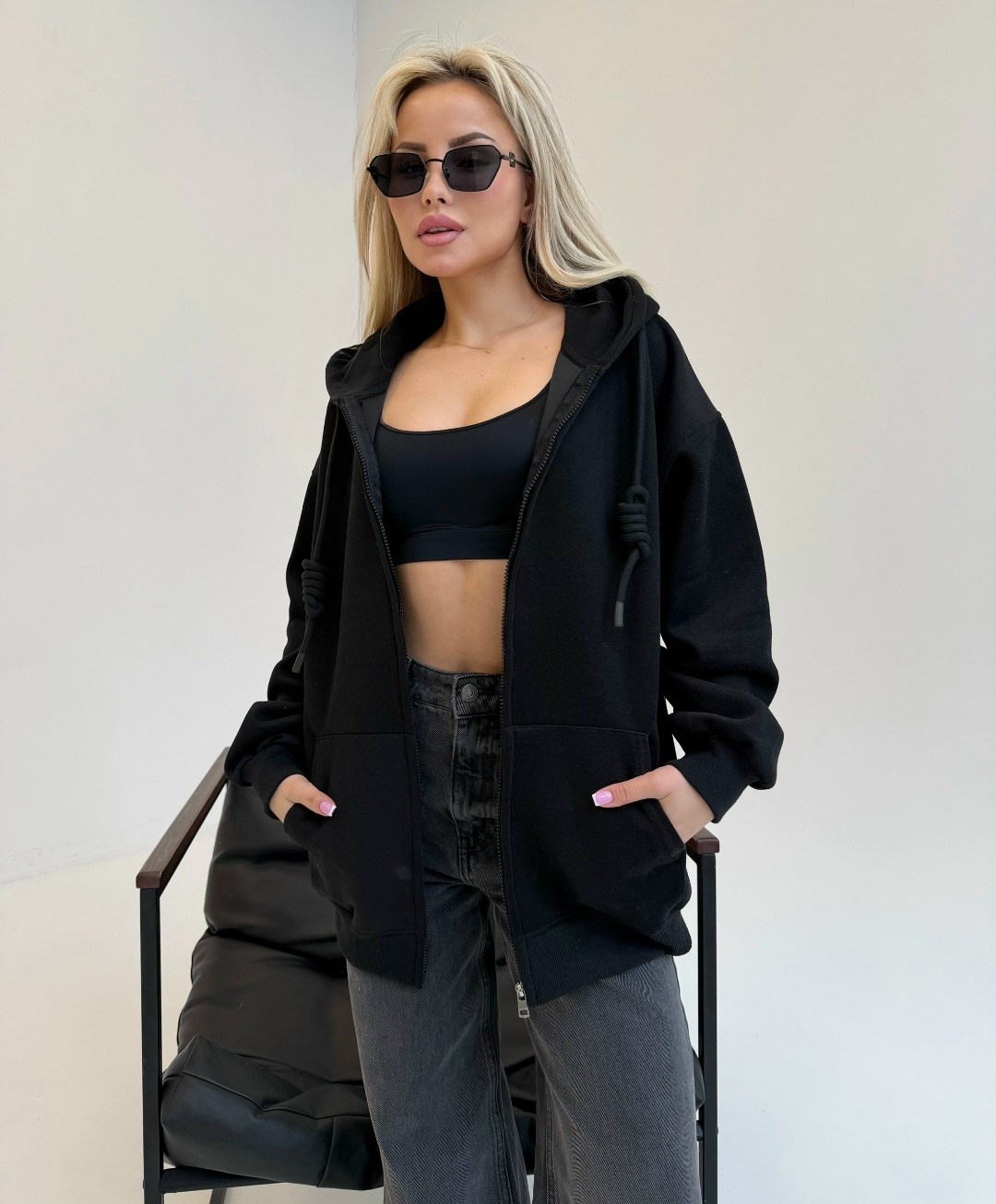 кофта худи зипка на молнии укороченная спортивная gracenn garb,толстовка женская,толстовка оверсайз с капюшоном на короткой молнии sport casual цвет розовый,толстовка оверсайз с капюшоном,толстовка ка