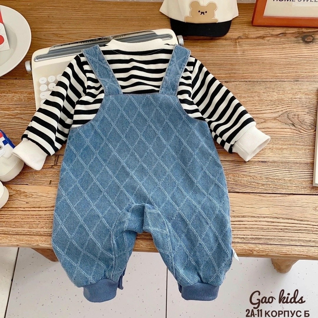 детский джинсовый комбинезон,осенние комбинезоны для маленьких мальчиков,джинсовый комбинезон для малыша,комбинезон с полосками,джинсовый комбинезон для мальчика