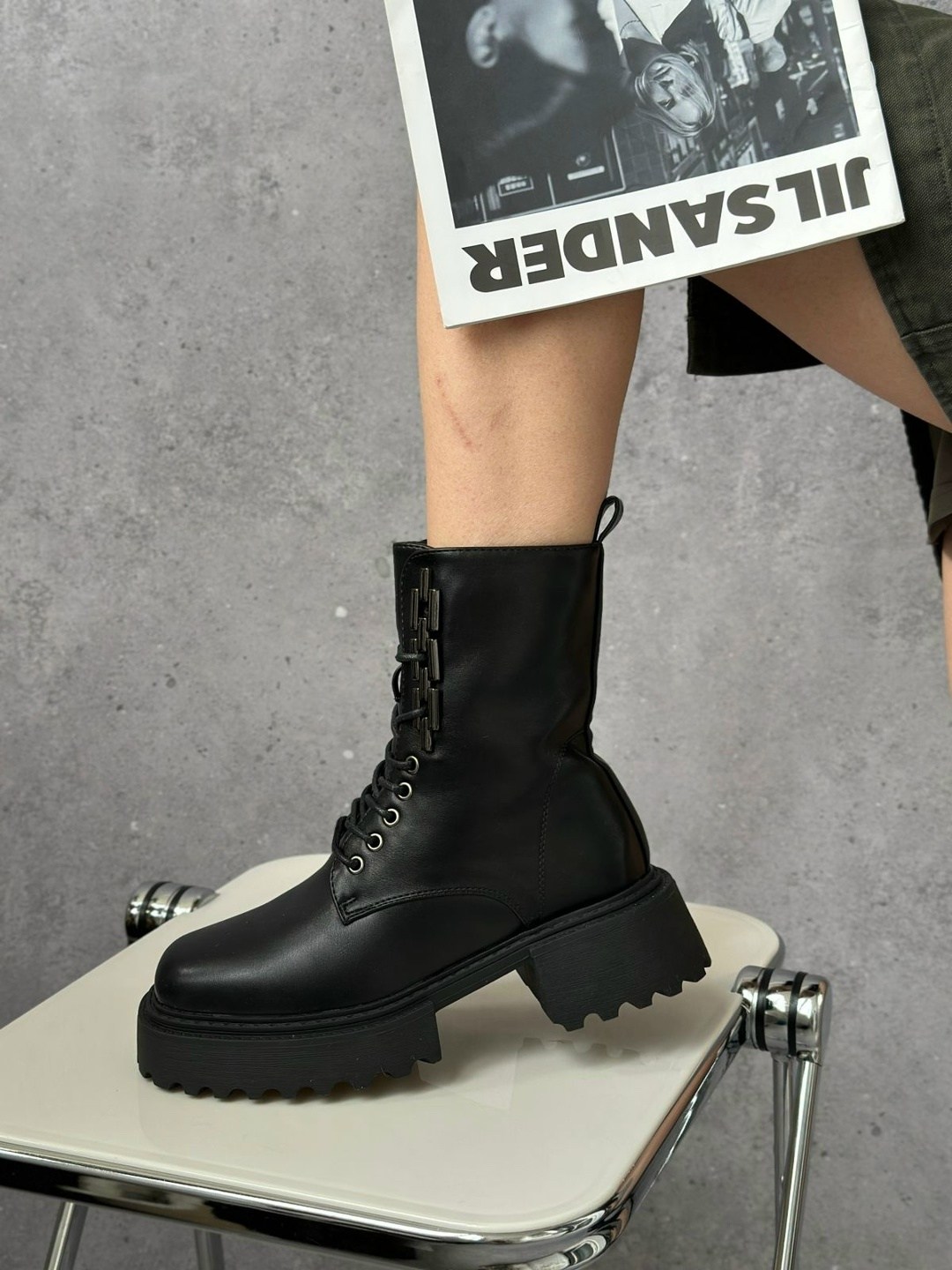 ботинки,ботинки женские,,ботинки женские cailast 295 полуботинки берцы на платформе с мехом черные размер 34,женские зимние ботинки