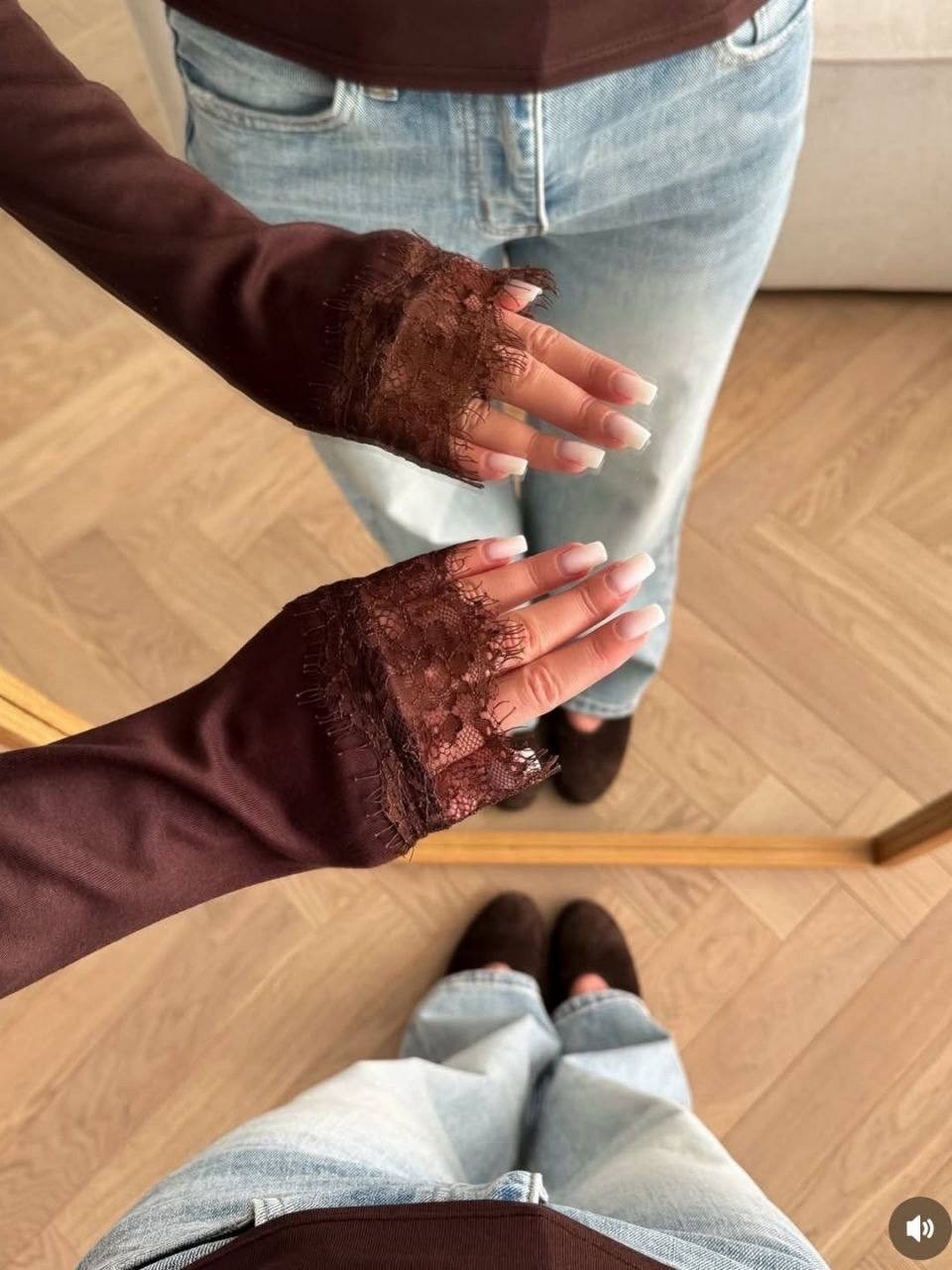 лонгслив белый,рубашка с v-образным вырезом и кружевной нижней частью,женская сексуальная кружевная футболка с v-образным вырезом,лонгслив белый с кружевом,лонгслив longtop белый