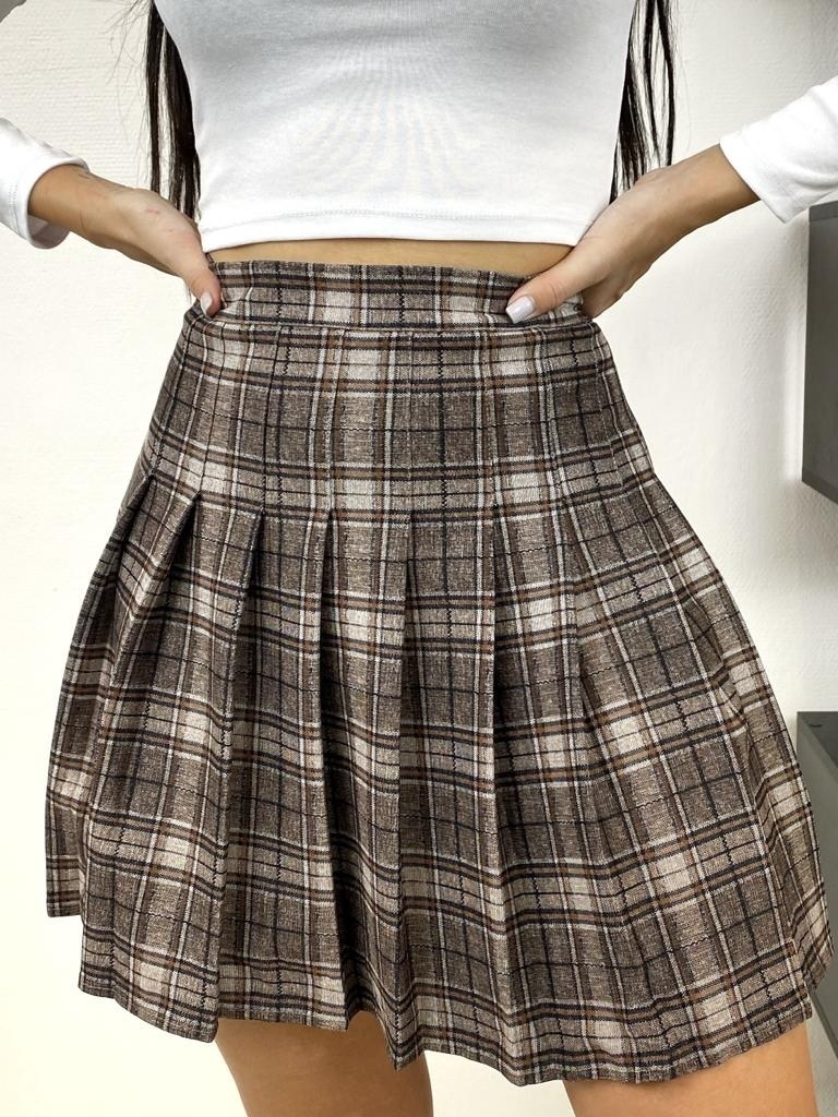 клетчатая плиссированная короткая юбка jk,плиссированная юбка в клетку,клетчатая юбка,юбка в клетку,юбка мини в клетку плиссированное