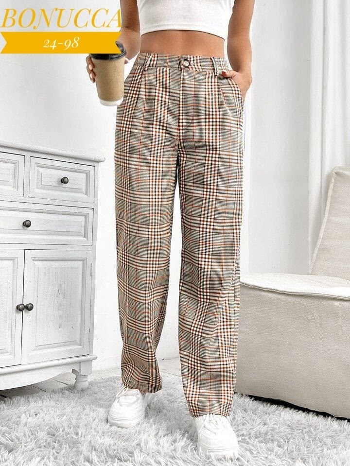 клетчатые брюки pull and bear,классические женские штаны,серые брюки женские офисные,брюки в клетку женские,женские брюки