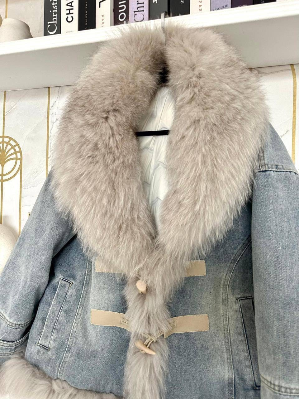 джинсовка с натуральным мехом,куртка джинсовая с натуральным мехом angel mood,джинсовка,джинсовка с мехом,джинсовая куртка