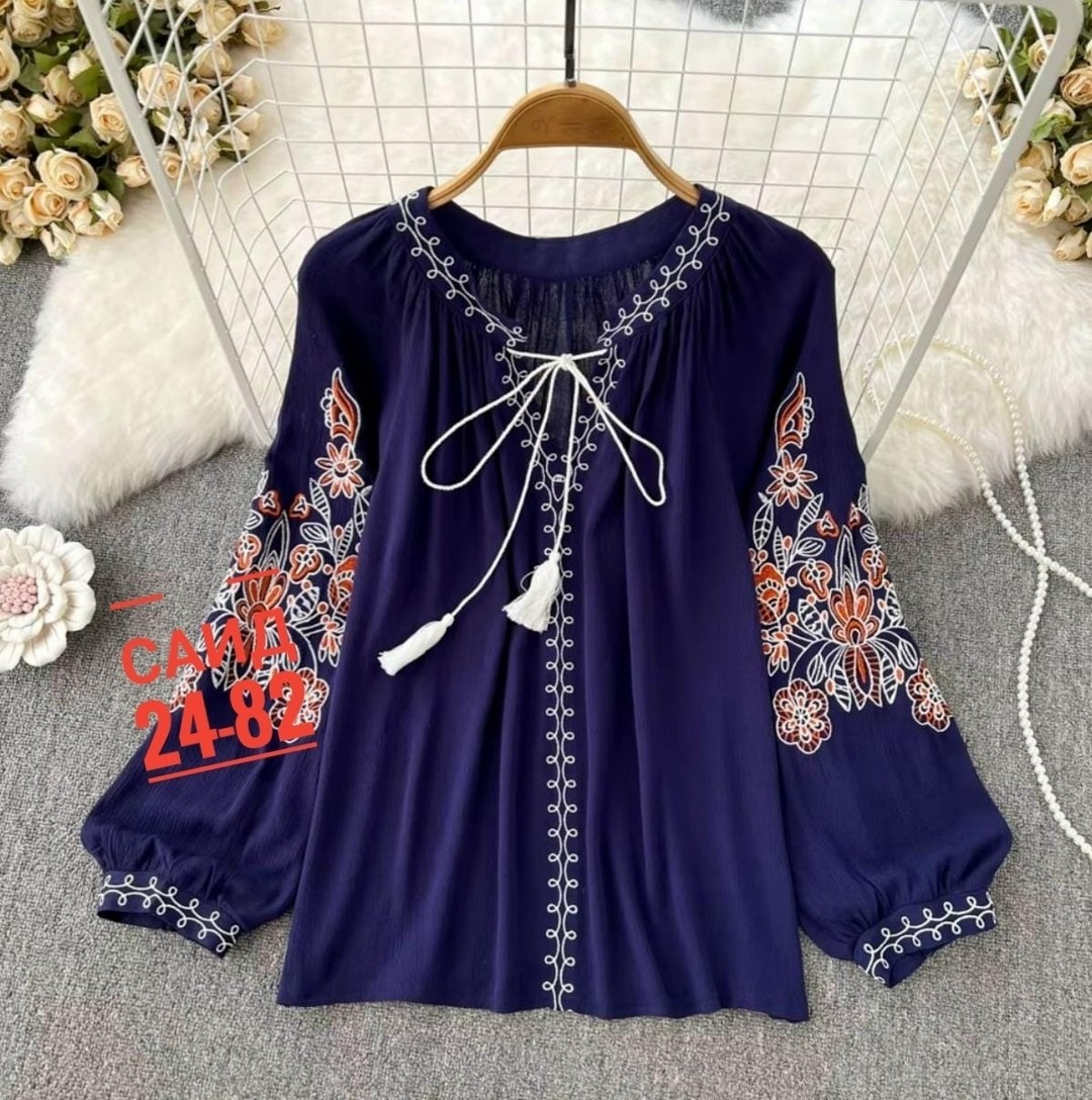 женская блузка с вышивкой,блузка с вышивкой,блузка в стиле бохо,винтажная блузка,этническая блузка с цветочной вышивкой женская рубашка длинным рукавом