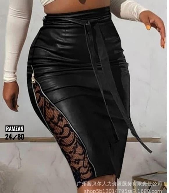 кожаная юбка,кожаная юбка с кружевом,юбка из экокожи,юбка комбинированная с кожей,кожаная юбка с подкладкой
