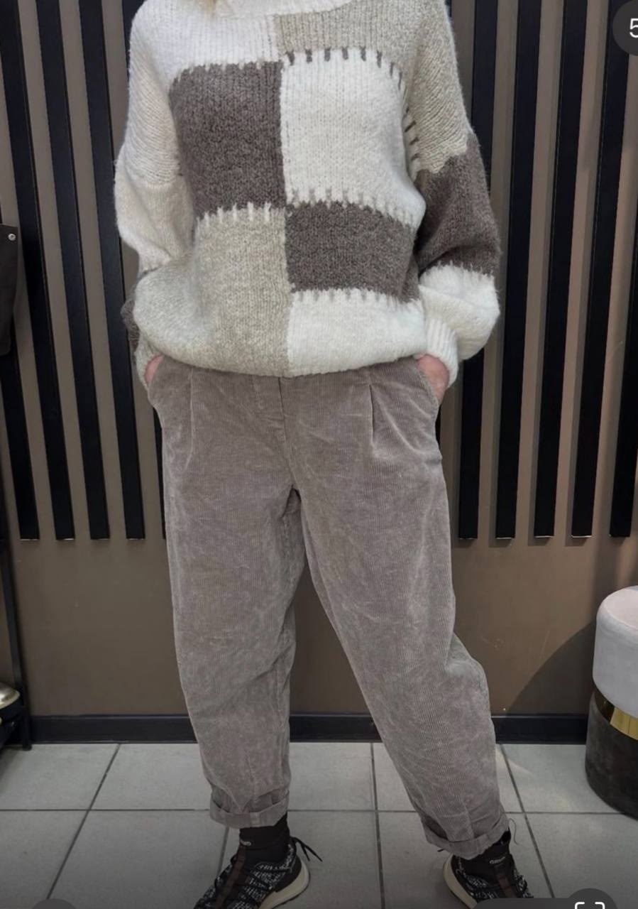 вязаный свитер,свитер в стиле пэчворк,свитер,вяжем свитер,вязаный свитер шахматка