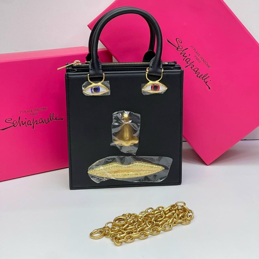 сумка schiaparelli,сумка-тоут schiaparelli,сумка женская schiaparelli,брендовая женская сумка,бархатная сумка для глаз schiaparelli premium sense demon