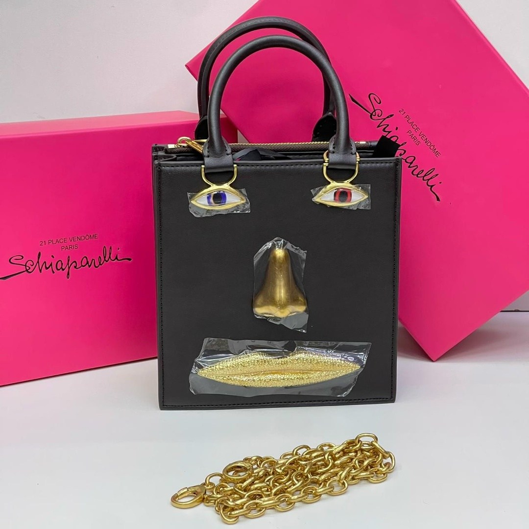 сумка schiaparelli,сумка-тоут schiaparelli,сумка женская schiaparelli,брендовая женская сумка,бархатная сумка для глаз schiaparelli premium sense demon