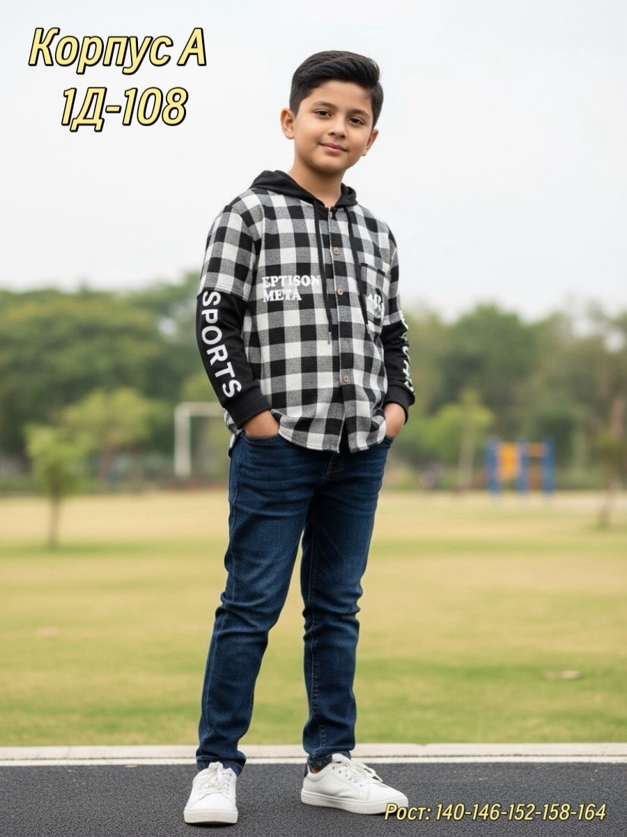 рубашка в клетку с капюшоном,рубашка для мальчика,рубашка с капюшоном,детская рубашка,рубашка клетчатая комбинированная с капюшоном