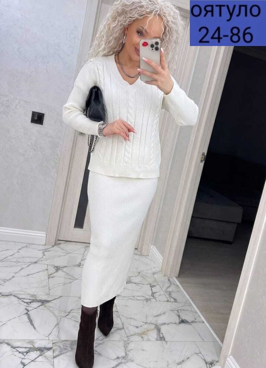 женский теплый вязаный костюм с юбкой,костюм вязаный женский с юбкой,вязаный костюм с юбкой,женский теплый вязаный костюм с юбкой миди,трикотажный костюм с юбкой